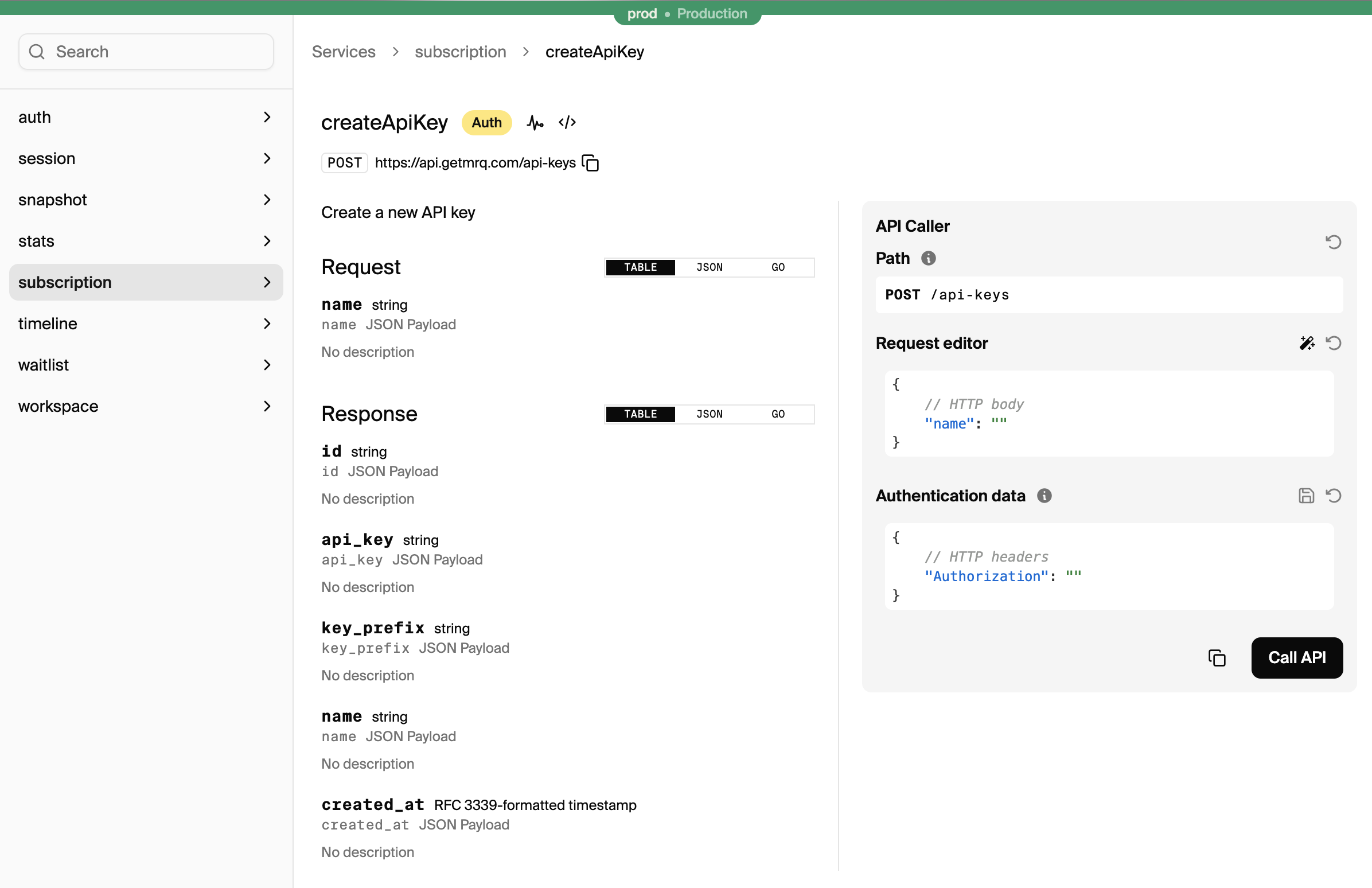 Encore service catalog